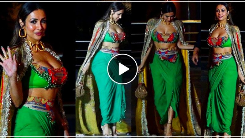 दिवाली पार्टी में हरे रंग की टाइट ड्रेस में अर्जुन कपूर से मिलने पहुंची मलाइका अरोड़ा- वीडियो वायरल