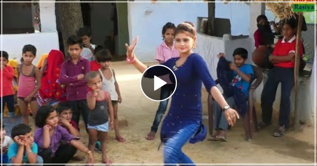 हरियाणवी गाने पर लड़की ने किया देसी डांस, डांस देखने के लिए जमा हुई लोगों की भीड़